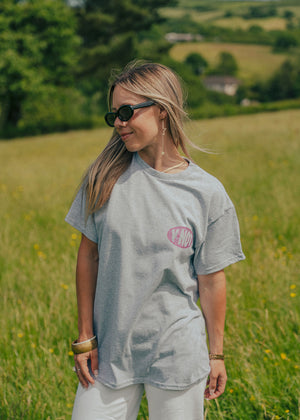 Y Not Pattern Logo T-Shirt - Gray